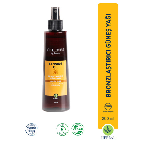 Celenes By Sweden Herbal Bronzlaştırıcı Güneş Yağı 200 ml - Celenes By Sweden (1)