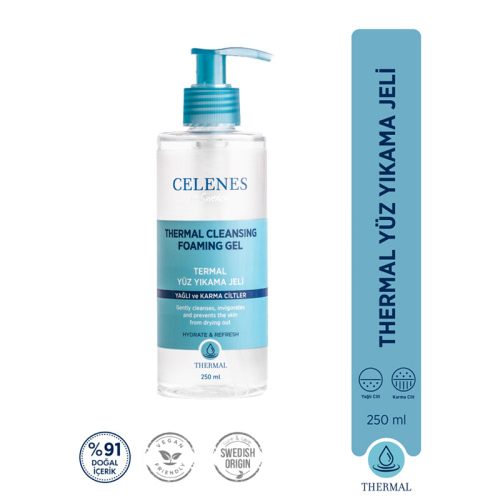 Celenes By Sweden Thermal Yüz Yıkama Jeli 250 ml -Yağlı ve Karma Cilt - Celenes By Sweden (1)