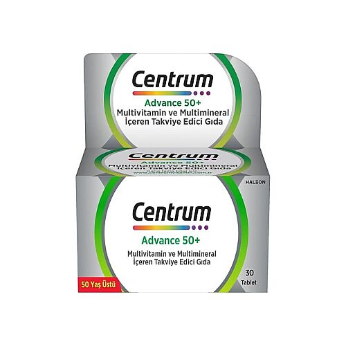 Centrum Advance 50+ Multivitamin ve Multimineral Takviye Edici Gıda 30 Tablet - Centrum
