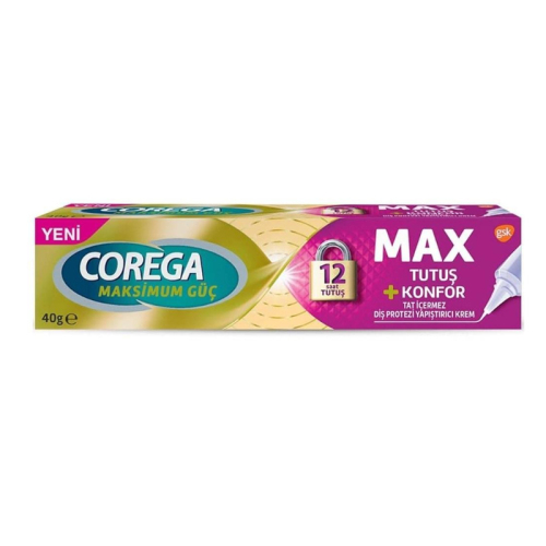 Corega Maximum Kontrol Diş Protezi Yapıştırıcı Krem 40 ml - Corega