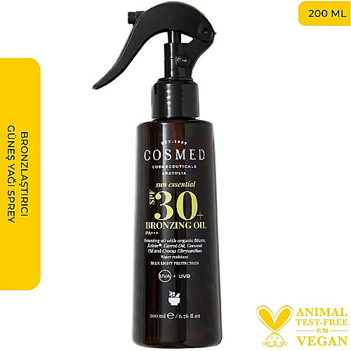 Cosmed Sun Essential Bronzing Oil SPF 30 Bronzlaştırıcı Güneş Yağı Sprey 200 ml - Cosmed (1)