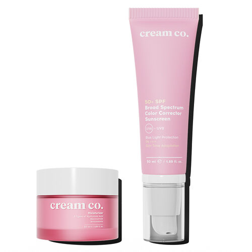 Cream Co. Nemlendirici Işıltılı Bitişli 50+ SPF Koruyucu İkili - Cream Co.