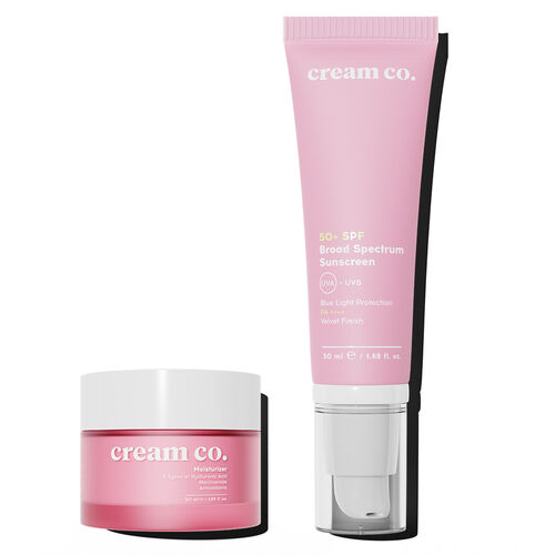 Cream Co. Nemlendirici Kadife Bitişli 50+ SPF Koruyucu İkili - Cream Co.