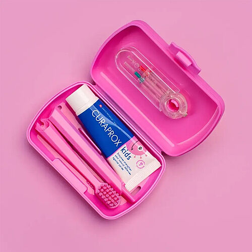 Curaprox Çocuk Seyahat Seti - Açık Pembe - Curaprox (1)