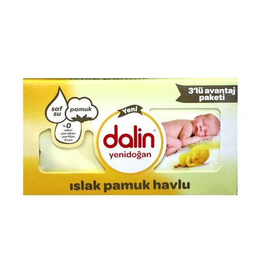 Dalin Yenidoğan Islak Pamuk Havlu 3lü Avantaj Paketi - Diğer