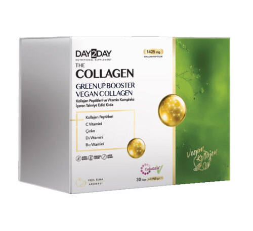 Day2Day The Collagen Green Up Booster 30 Saşe - Yeşil Elma Aromalı - Day2Day