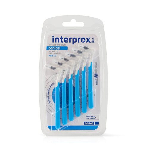 Dentaid INTERPROX Plus 2G Conical Blister 6 Adet (Mavi) - Dentaid