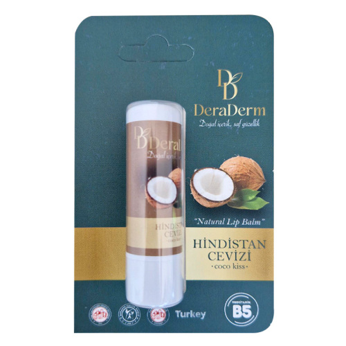 Deraderm Natural Lip Balm Hindistan Cevizi 5 gr - 1