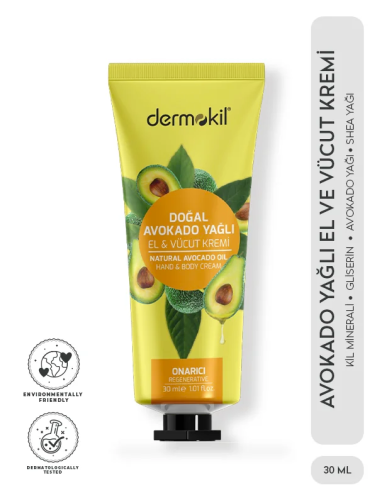 Dermokil Avokado Yağlı El ve Vücut Kremi 30 ml - Dermokil (1)
