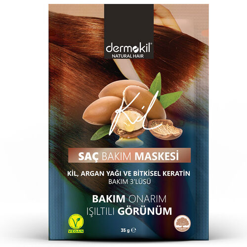 Dermokil Natural Hair Argan Saç Bakım Maskesi 35 gr - Dermokil