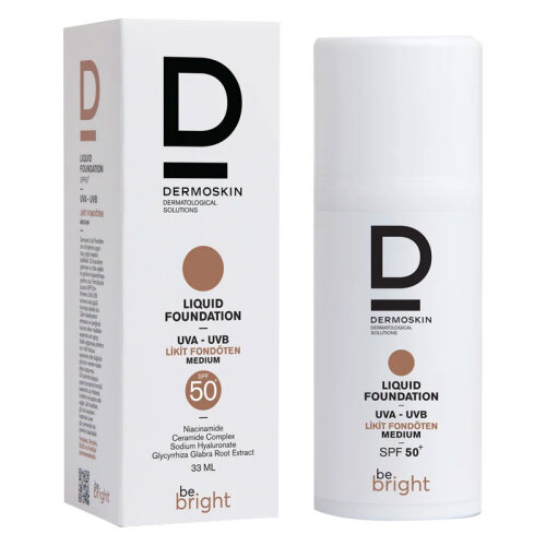 Dermoskin Be Bright Spf50+ Likit Fondöten 33 ml - Medium - Dermoskin (1)