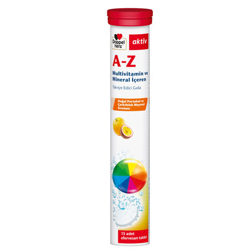 Doppel Herz A-Z Multivitamin ve Mineral İçeren Takviye Edici Gıda 15 Efervesan - Doppel Herz
