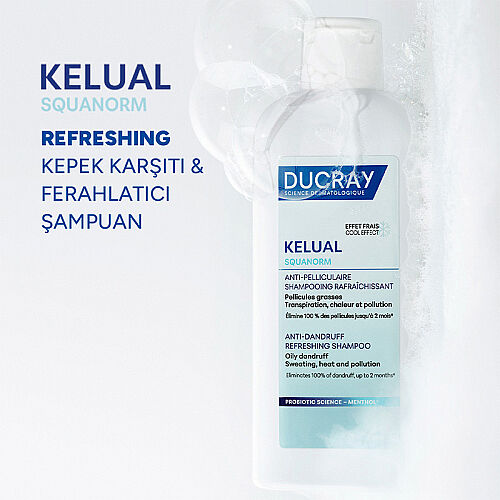 Ducray Kelual Squanorm Kepek Karşıtı ve Ferahlatıcı Şampuan 400 ml - 7