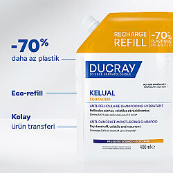 Ducray Kelual Squanorm Kuru Saçlar İçin Kepek Karşıtı Şampuan 400 ml - Refill - 3