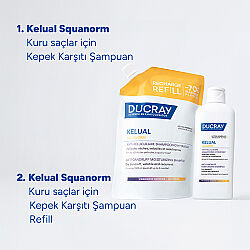 Ducray Kelual Squanorm Kuru Saçlar İçin Kepek Karşıtı Şampuan 400 ml - Refill - 7