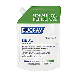 Ducray Kelual Squanorm Yağlı Saçlar için Kepek Karşıtı Şampuan 400 ml -  Refill - Ducray