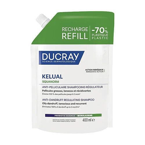 Ducray Kelual Squanorm Yağlı Saçlar için Kepek Karşıtı Şampuan 400 ml -  Refill - Ducray