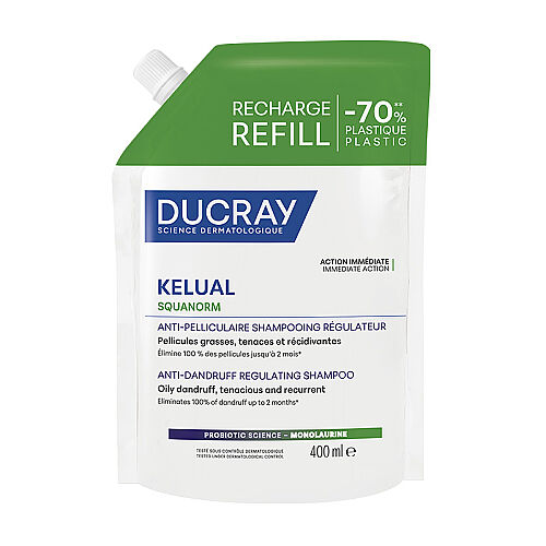 Ducray Kelual Squanorm Yağlı Saçlar için Kepek Karşıtı Şampuan 400 ml -  Refill - Ducray