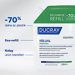 Ducray Kelual Squanorm Yağlı Saçlar için Kepek Karşıtı Şampuan 400 ml -  Refill - 3