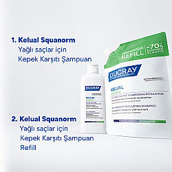 Ducray Kelual Squanorm Yağlı Saçlar için Kepek Karşıtı Şampuan 400 ml -  Refill - 4