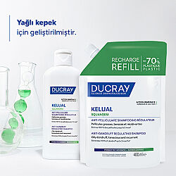 Ducray Kelual Squanorm Yağlı Saçlar için Kepek Karşıtı Şampuan 400 ml -  Refill - 8