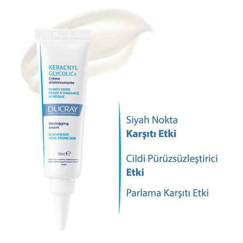 Ducray Keracnyl Glycolic+ Glikolik Asit İçeren Parlama Karşıtı Bakım Kremi 30 ml - Ducray (1)