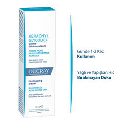 Ducray Keracnyl Glycolic+ Glikolik Asit İçeren Parlama Karşıtı Bakım Kremi 30 ml - 6