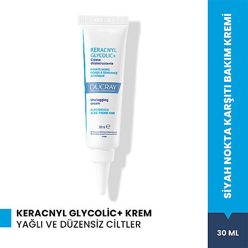 Ducray Keracnyl Glycolic+ Glikolik Asit İçeren Parlama Karşıtı Bakım Kremi 30 ml - Ducray (1)