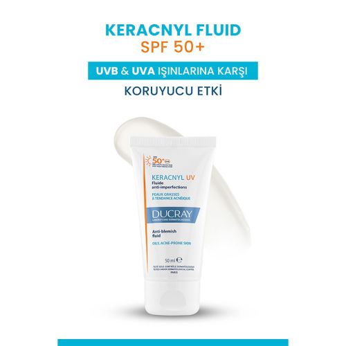 Ducray Keracnyl UV SPF50+ Yağlı Ciltler İçin Güneş Koruyucu 50 ml - 2