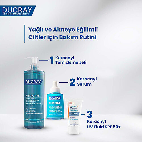 Ducray Keracnyl UV SPF50+ Yağlı Ciltler İçin Güneş Koruyucu 50 ml - 7