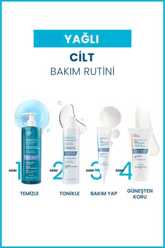 Ducray Keracnyl Yağlı Ciltler İçin Temizleme Jeli 400 ml - 7