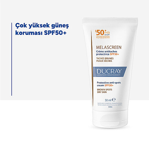 Ducray Melascreen UV Cream SPF 50+ Kuru Ciltler için Leke Karşıtı Güneş Kremi 50 ml - 3