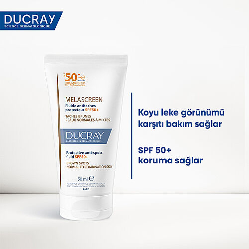 Ducray Melascreen UV Fluid SPF 50+ Normal ve Karma Ciltler Leke Karşıtı Güneş Kremi 50 ml - 3