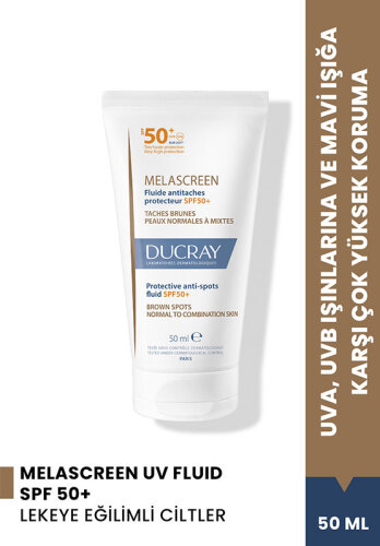 Ducray Melascreen Fluid SPF50+ Lekeye Eğilimli Ciltler İçin Güneş Koruyucu 50 ml - Ducray (1)