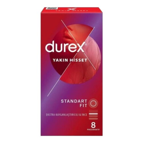 Durex Yakın Hisset Standart Fit Prezervartif 8 Adet - Durex