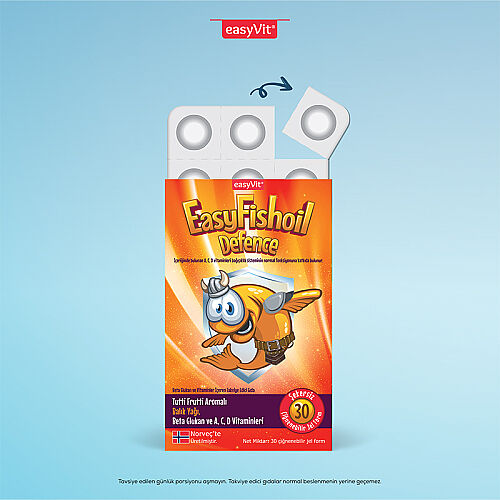 Easy Fish Oil Beta Glukan Çiğnenebilir 30 Jel Form - 3
