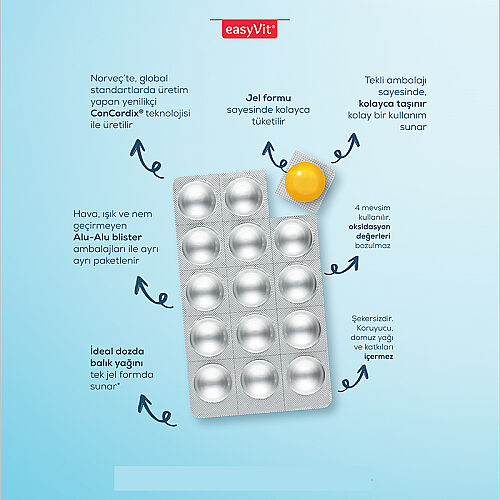 Easy Fish Oil Q Kids Çiğnenebilir 30 Tablet - 4