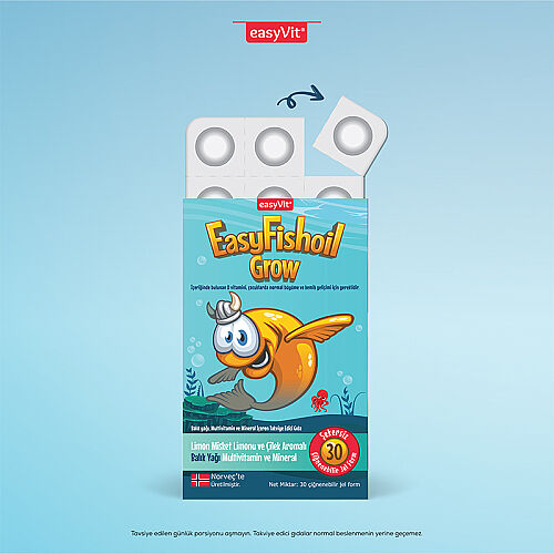 Easy Fish Oil Grow 30 Adet Çiğnenebilir Jel Form - 3