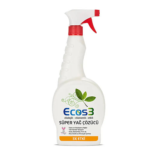 Ecos3 Ekolojik Süper Yağ Çözücü Sprey 750 ml - Ecos3