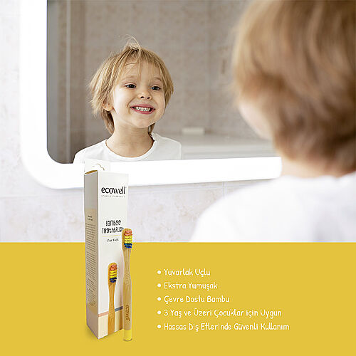 Ecowell Bambu Çocuk Diş Fırçası - 3