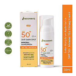 Ecowera Leke Karşıtı Mineral Güneş Kremi Spf50+ 50 ml - 2