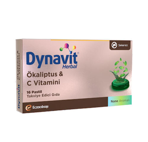 Eczacıbaşı Dynavit Herbal Mentol Aroması ve Ökaliptus İçeren 16 Adet Pastil - Dynavit