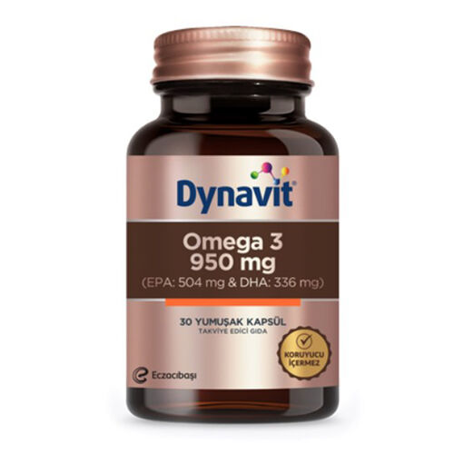 Eczacıbaşı Dynavit Omega 3 950 mg Takviye Edici Gıda 30 Yumuşak Kapsül - Dynavit