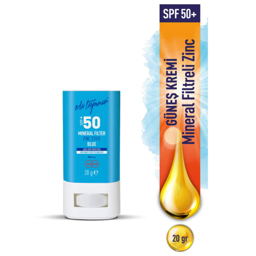 Eda Taşpınar SPF 50+ Mineral Filtreli Mavi Zinc Stick 20 gr - Eda Taşpınar (1)