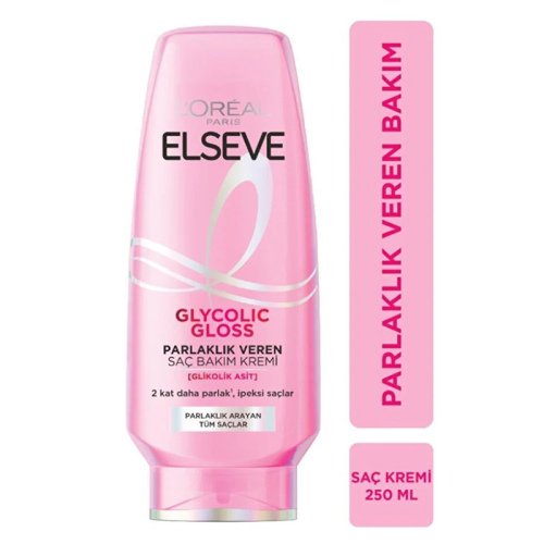 Elseve Glycolic Gloss Parlaklık Veren Saç Bakım Kremi 250 ml - Elseve (1)
