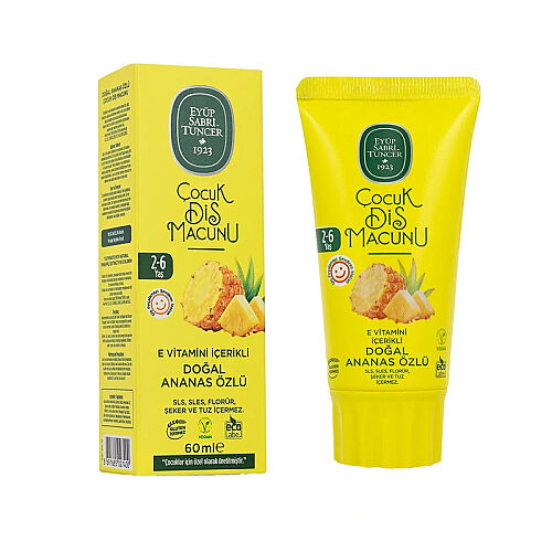 Eyüp Sabri Tuncer Doğal Ananas Özlü Çocuk Diş Macunu 60 ml - Eyüp Sabri Tuncer (1)