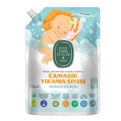 Eyüp Sabri Tuncer Doğal Zeytinyağı İçerikli Bebek Çamaşır Yıkama Sıvısı 1,5 L - 1