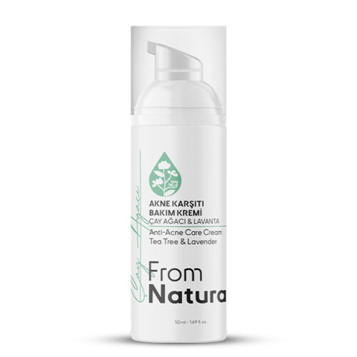 From Natura Çay Ağacı ve Lavanta Akne ve Siyah Nokta Karşıtı Bakım Kremi 50 ml - 1