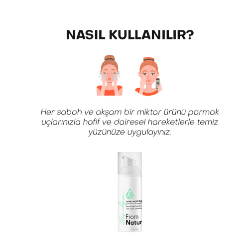 From Natura Çay Ağacı ve Lavanta Akne ve Siyah Nokta Karşıtı Bakım Kremi 50 ml - 5