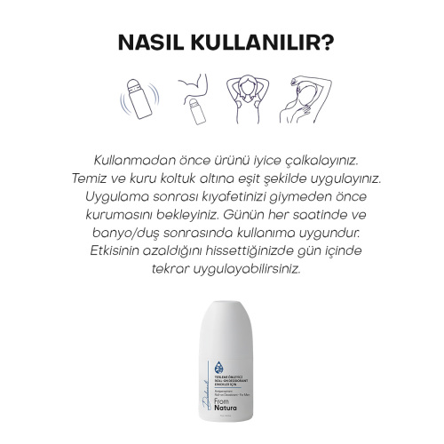 From Natura Erkekler İçin Terleme Karşıtı Roll-on Deodorant 75 ml - 5